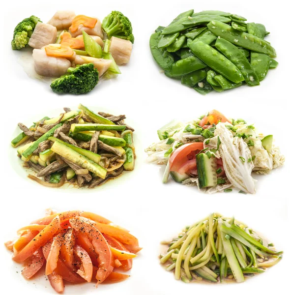 Collection vegetables isolated on white background — Stock Photo, Image