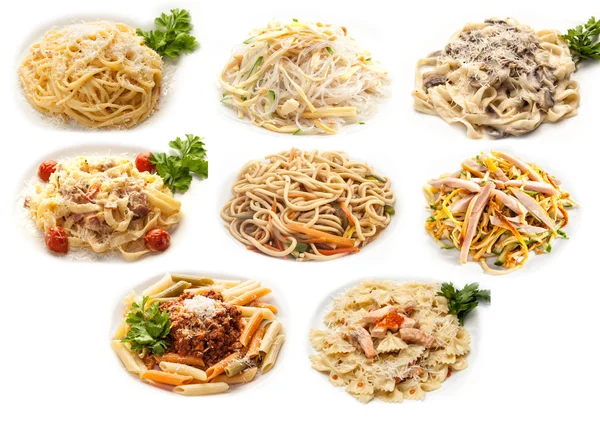 Set di alimenti di pasta diversa Fotografia Stock