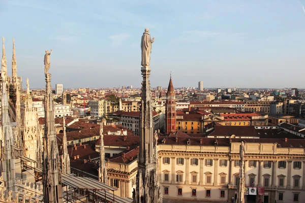 Panoramatický výhled na na města Milán — Stock fotografie