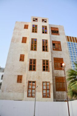 Suudi Arabistan 'daki tarihi köy Jeddah' da eski bir bina.