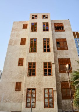 Suudi Arabistan 'daki tarihi köy Jeddah' da eski bir bina.
