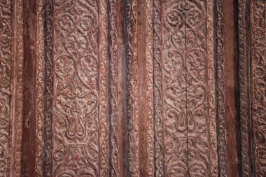 Suudi Arabistan 'ın tarihi Jeddah köyünde kapı deseni