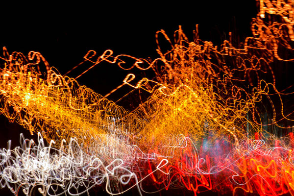 Light painting abstract background