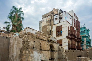 UNESCO Dünya Mirası Tarihi Köyü El Balad, Jeddah - Suudi Arabistan 'daki antik bina