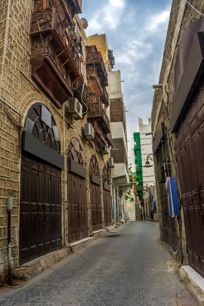 Oude Straat Unesco Werelderfgoed Historisch Dorp Balad Jeddah Saoedi Arabië — Stockfoto