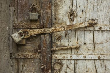 UNESCO 'nun dünya mirası tarihi köyü Al Balad, Jeddah - Suudi Arabistan' daki antik kapı kilidi
