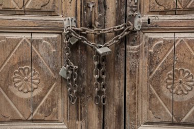 UNESCO 'nun dünya mirası tarihi köyü Al Balad, Jeddah - Suudi Arabistan' daki antik kapı kilidi