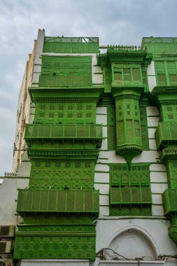 UNESCO Dünya Mirası Tarihi Köyü El Balad, Jeddah - Suudi Arabistan 'daki antik bina