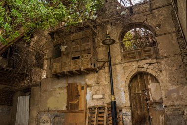 UNESCO Dünya Mirası Tarihi Köyü El Balad, Jeddah - Suudi Arabistan 'daki antik bina