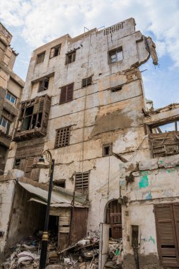 UNESCO Dünya Mirası Tarihi Köyü El Balad, Jeddah - Suudi Arabistan 'daki antik bina