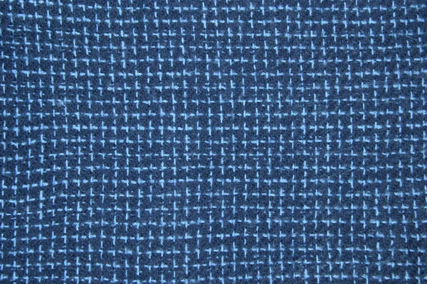 Close Van Fijn Geruite Wollen Textuur Blauw Winter Textuur Concept — Stockfoto