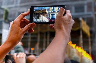 Madrid, İspanya... 20 Mart 2019 Maria Santisima de la Esperanza Macarena. Dini törenler. Hıristiyan geleneği.