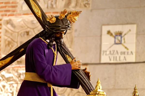 Madrid Espanha Março 2019 Jesus Pobre Procissões Religiosas Tradição Cristã — Fotografia de Stock