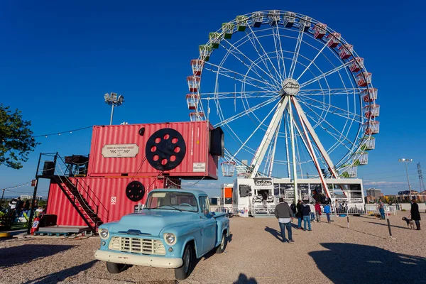Madrid Spain April 2021 American Drive Movie Theater Giant Ferris — Stock Photo, Image