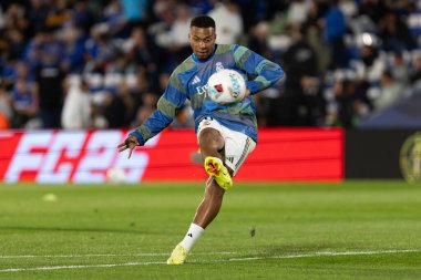 Madrid, İspanya - 19 Ekim 2025: Getafe FC ile Real Madrid arasındaki Liga maçı Getafe 'de oynandı. Maç sırasında Real Madrid oyuncuları. Profesyonel futbol. EA Spor Ligi 2025, 2026.