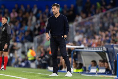 Madrid, İspanya - 19 Ekim 2025: Getafe FC ile Real Madrid arasındaki Liga maçı Getafe 'de oynandı. Maç sırasında Real Madrid oyuncuları. Profesyonel futbol. EA Spor Ligi 2025, 2026.