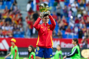 Malaga, İspanya - 24 Ekim 2025: İspanya Milli Takımı ile İsveç milli takımı arasında oynanan UEFA Uluslar Ligi maçı. Kadın milli futbol takımı. Kadın futbolu.