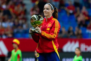 Malaga, İspanya - 24 Ekim 2025: İspanya Milli Takımı ile İsveç milli takımı arasında oynanan UEFA Uluslar Ligi maçı. Kadın milli futbol takımı. Kadın futbolu.