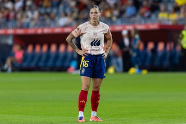 Malaga, İspanya - 24 Ekim 2025: İspanya Milli Takımı ile İsveç milli takımı arasında oynanan UEFA Uluslar Ligi maçı. Kadın milli futbol takımı. Kadın futbolu.