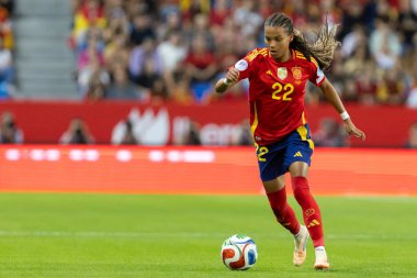 Malaga, İspanya - 24 Ekim 2025: İspanya Milli Takımı ile İsveç milli takımı arasında oynanan UEFA Uluslar Ligi maçı. Kadın milli futbol takımı. Kadın futbolu.