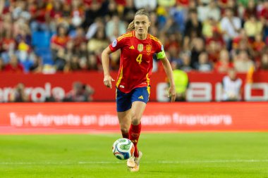 Malaga, İspanya - 24 Ekim 2025: İspanya Milli Takımı ile İsveç milli takımı arasında oynanan UEFA Uluslar Ligi maçı. Kadın milli futbol takımı. Kadın futbolu.