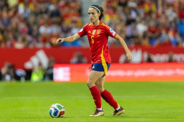 Malaga, İspanya - 24 Ekim 2025: İspanya Milli Takımı ile İsveç milli takımı arasında oynanan UEFA Uluslar Ligi maçı. Kadın milli futbol takımı. Kadın futbolu.