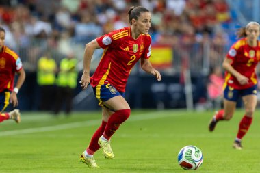 Malaga, İspanya - 24 Ekim 2025: İspanya Milli Takımı ile İsveç milli takımı arasında oynanan UEFA Uluslar Ligi maçı. Kadın milli futbol takımı. Kadın futbolu.