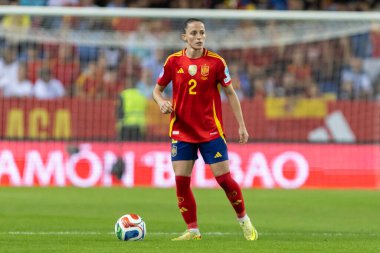 Malaga, İspanya - 24 Ekim 2025: İspanya Milli Takımı ile İsveç milli takımı arasında oynanan UEFA Uluslar Ligi maçı. Kadın milli futbol takımı. Kadın futbolu.