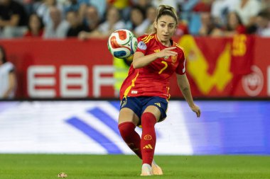 Malaga, İspanya - 24 Ekim 2025: İspanya Milli Takımı ile İsveç milli takımı arasında oynanan UEFA Uluslar Ligi maçı. Kadın milli futbol takımı. Kadın futbolu.