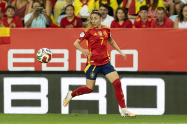 Malaga, İspanya - 24 Ekim 2025: İspanya Milli Takımı ile İsveç milli takımı arasında oynanan UEFA Uluslar Ligi maçı. Kadın milli futbol takımı. Kadın futbolu.