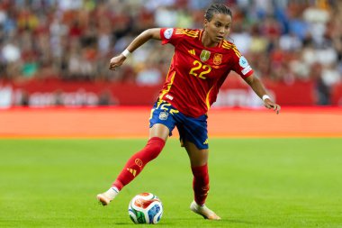 Malaga, İspanya - 24 Ekim 2025: İspanya Milli Takımı ile İsveç milli takımı arasında oynanan UEFA Uluslar Ligi maçı. Kadın milli futbol takımı. Kadın futbolu.