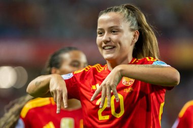 Malaga, İspanya - 24 Ekim 2025: İspanya Milli Takımı ile İsveç milli takımı arasında oynanan UEFA Uluslar Ligi maçı. Kadın milli futbol takımı. Kadın futbolu.