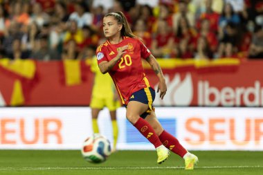 Malaga, İspanya - 24 Ekim 2025: İspanya Milli Takımı ile İsveç milli takımı arasında oynanan UEFA Uluslar Ligi maçı. Kadın milli futbol takımı. Kadın futbolu.