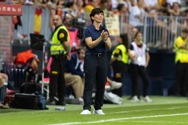 Malaga, İspanya - 24 Ekim 2025: İspanya Milli Takımı ile İsveç milli takımı arasında oynanan UEFA Uluslar Ligi maçı. Kadın milli futbol takımı. Kadın futbolu.