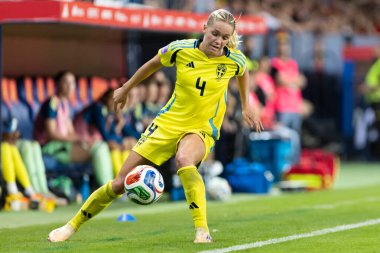 Malaga, İspanya - 24 Ekim 2025: İspanya Milli Takımı ile İsveç milli takımı arasında oynanan UEFA Uluslar Ligi maçı. Kadın milli futbol takımı. Kadın futbolu.