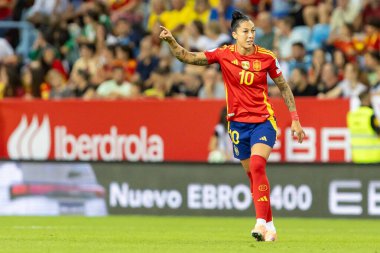 Malaga, İspanya - 24 Ekim 2025: İspanya Milli Takımı ile İsveç milli takımı arasında oynanan UEFA Uluslar Ligi maçı. Kadın milli futbol takımı. Kadın futbolu.