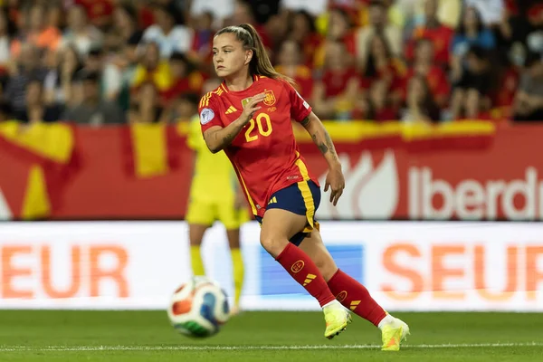Malaga, İspanya - 24 Ekim 2025: İspanya Milli Takımı ile İsveç milli takımı arasında oynanan UEFA Uluslar Ligi maçı. Kadın milli futbol takımı. Kadın futbolu.