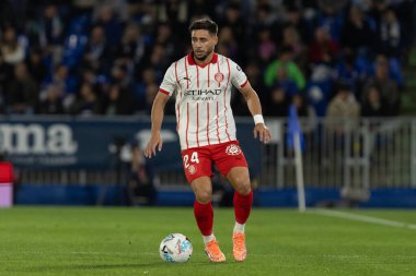 Madrid, İspanya - 31 Ekim 2025: Getafe FC ile Girona FC arasındaki lig maçı Madrid 'de oynandı. Maç sırasında Girona oyuncuları. EA Spor Ligi.