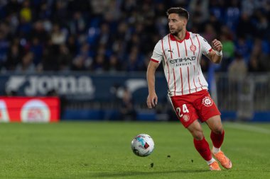 Madrid, İspanya - 31 Ekim 2025: Getafe FC ile Girona FC arasındaki lig maçı Madrid 'de oynandı. Maç sırasında Girona oyuncuları. EA Spor Ligi.