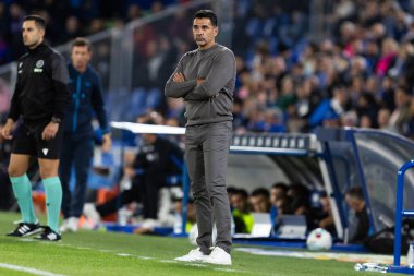 Madrid, İspanya - 31 Ekim 2025: Getafe FC ile Girona FC arasındaki lig maçı Madrid 'de oynandı. Maç sırasında Girona oyuncuları. EA Spor Ligi.