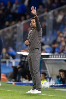 Madrid, İspanya - 31 Ekim 2025: Getafe FC ile Girona FC arasındaki lig maçı Madrid 'de oynandı. Maç sırasında Girona oyuncuları. EA Spor Ligi.