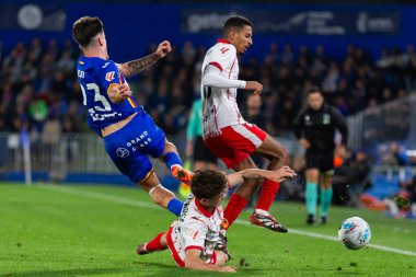 Madrid, İspanya - 31 Ekim 2025: Getafe FC ile Girona FC arasındaki lig maçı Madrid 'de oynandı. Maç sırasında Girona oyuncuları. EA Spor Ligi.