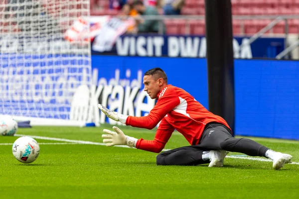 Madrid, İspanya - 1 Kasım 2025: Madrid 'de Atletico Madrid ile Sevilla FC arasında oynanan lig maçı. Maç sırasında Sevilla FC oyuncuları. Sevilla FC takımı. EA Spor Ligi 2025