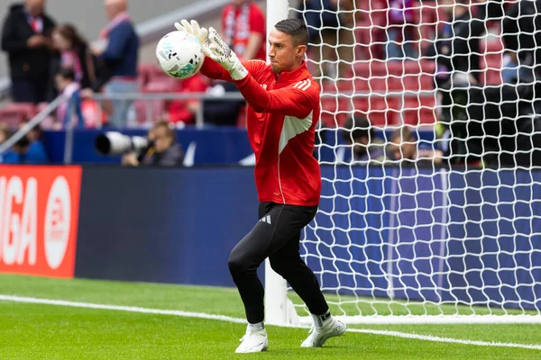 Madrid, İspanya - 1 Kasım 2025: Madrid 'de Atletico Madrid ile Sevilla FC arasında oynanan lig maçı. Maç sırasında Sevilla FC oyuncuları. Sevilla FC takımı. EA Spor Ligi 2025