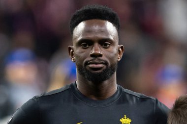 Madrid, İspanya - 4 Kasım 2025: Atletico Madrid ile Union St. Gilloise arasında oynanan UEFA Şampiyonlar Ligi maçı. Maç sırasında Union St. Gilloise oyuncuları.