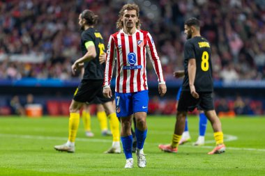Madrid, İspanya - 4 Kasım 2025: Atletico Madrid ile Union SG arasında oynanan UEFA Şampiyonlar Ligi maçı. Maç boyunca Atletico Madrid 'li oyuncular.