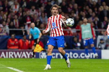 Madrid, İspanya - 4 Kasım 2025: Atletico Madrid ile Union SG arasında oynanan UEFA Şampiyonlar Ligi maçı. Maç boyunca Atletico Madrid 'li oyuncular.