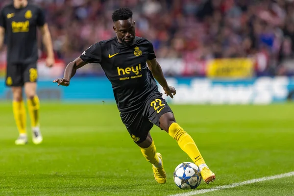 Madrid, İspanya - 4 Kasım 2025: Atletico Madrid ile Union St. Gilloise arasında oynanan UEFA Şampiyonlar Ligi maçı. Maç sırasında Union St. Gilloise oyuncuları.