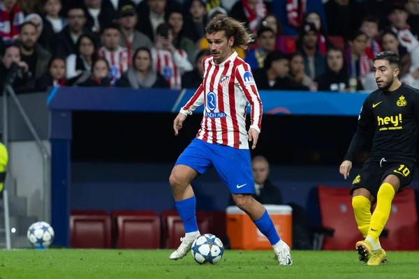 Madrid, İspanya - 4 Kasım 2025: Atletico Madrid ile Union SG arasında oynanan UEFA Şampiyonlar Ligi maçı. Maç boyunca Atletico Madrid 'li oyuncular.