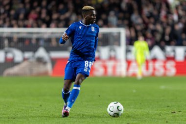 Madrid, İspanya - 6 Kasım 2025: UEFA Konferans Ligi maçı Madrid 'de Rayo Vallecano ve Lich Poznan arasında oynandı. Maç sırasında Lich oyuncuları. Konferans Birliği.